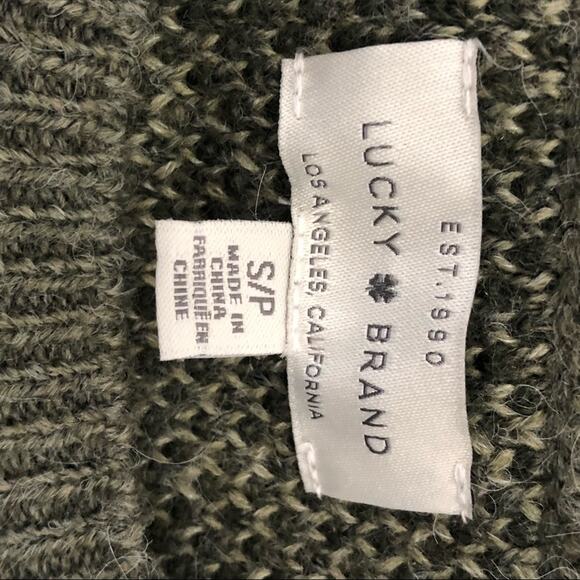 Lucky Brand Wool Blend Camo Crewneck Sweater Small Retro Grunge - Picture 12 of 15
